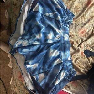 lululemon athletica Blue Tie-Dye Athletic Shorts